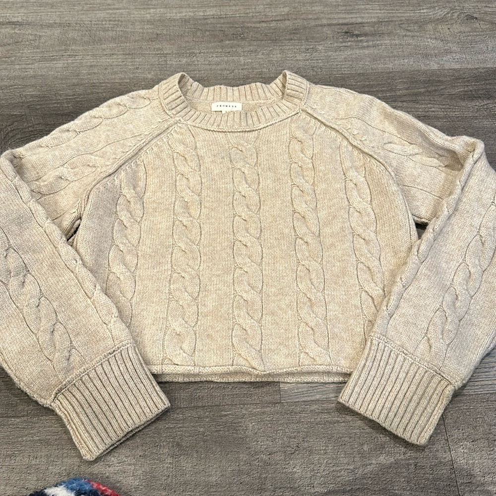 Cropped Knitted Sweater